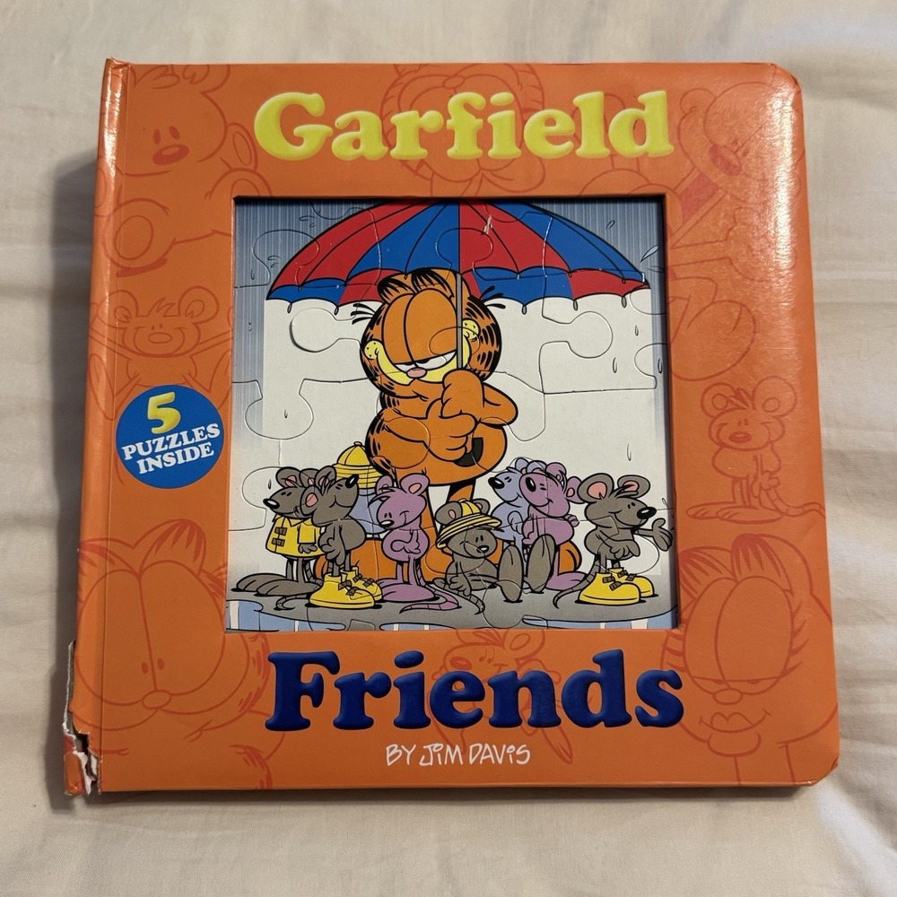 Garfield & Friends Jigsaw Puzzle Padded Book 5 Puzzles Hardback 2012